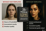 25+ Premium AI Prompt Templates – Creative & Artistic Professional Pack | Collection for Midjourney, DALL-E & More